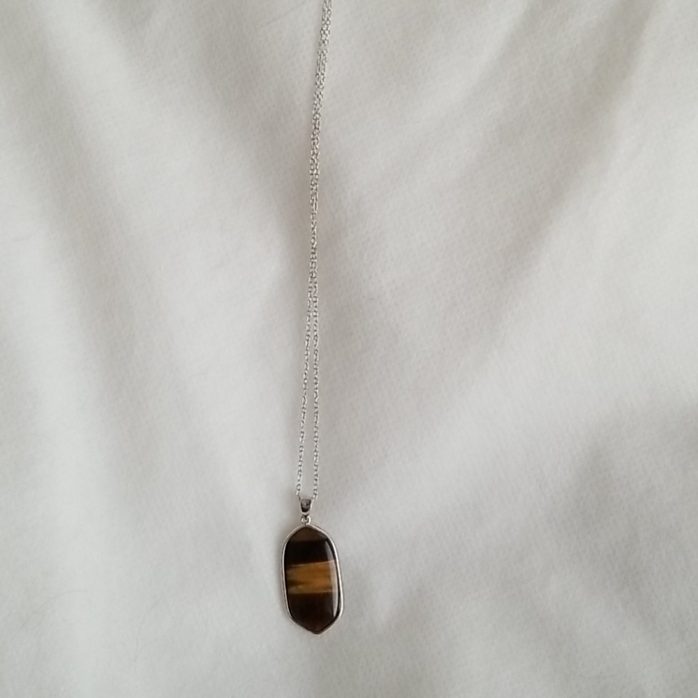 Sterling  Silver  Tiger Eye Pendant